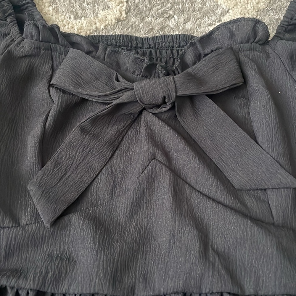 ROMWE Elegant Black Blouse - Picture 2 of 4